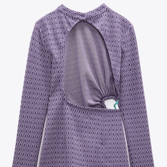 NWT Zara Sexy backless Purple Dress Size Medium M Large L Small S - Picture 10 of 10